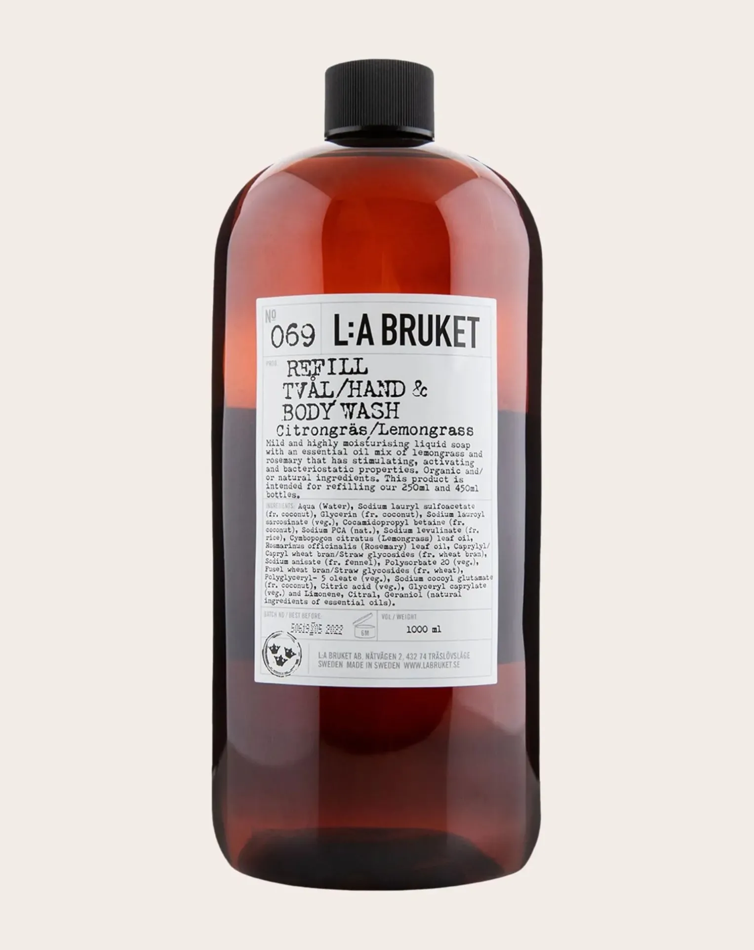 069 Refill Hand & Body Wash Lemongrass 1000 ml