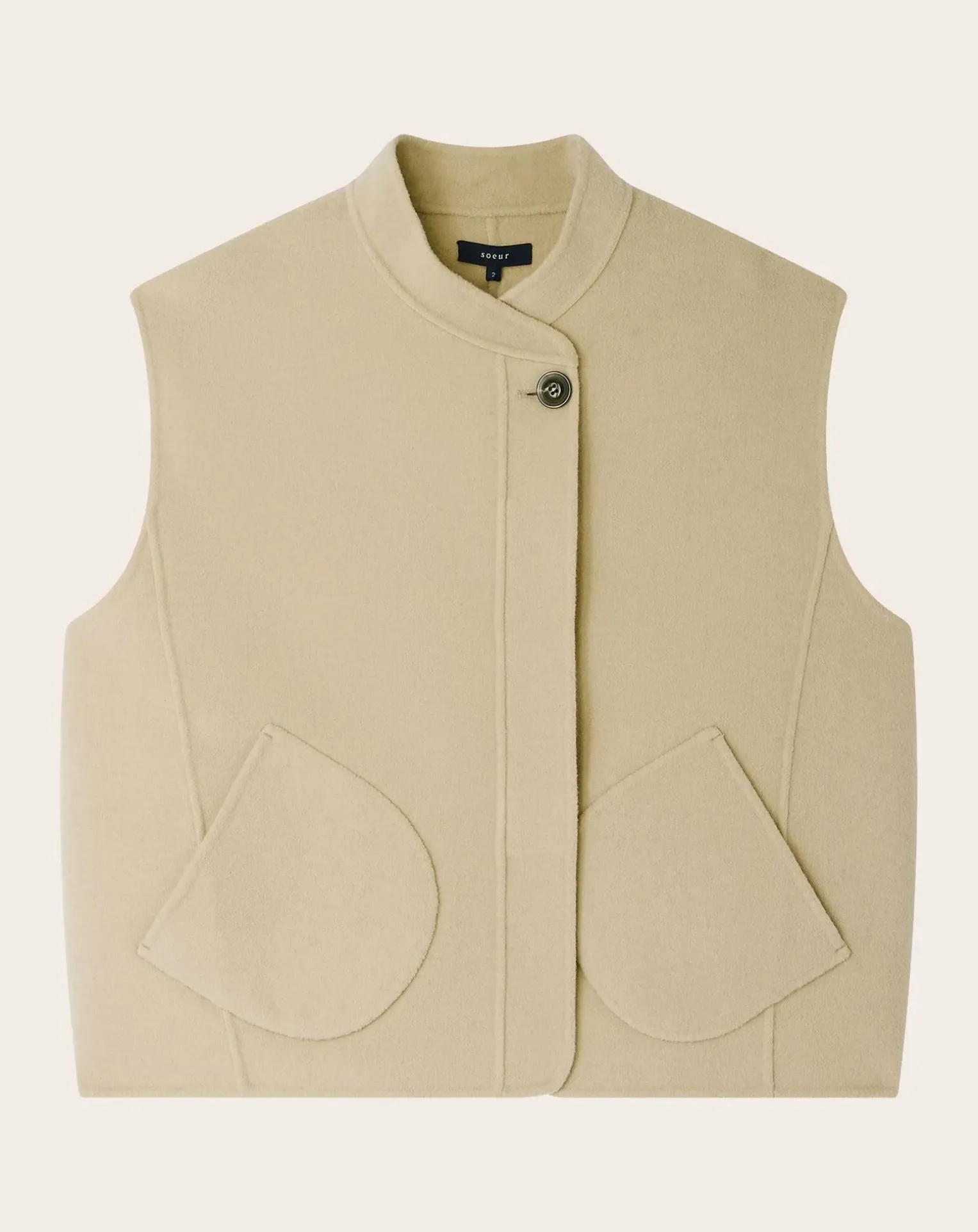 Adeline Wool Sleeveless Jacket