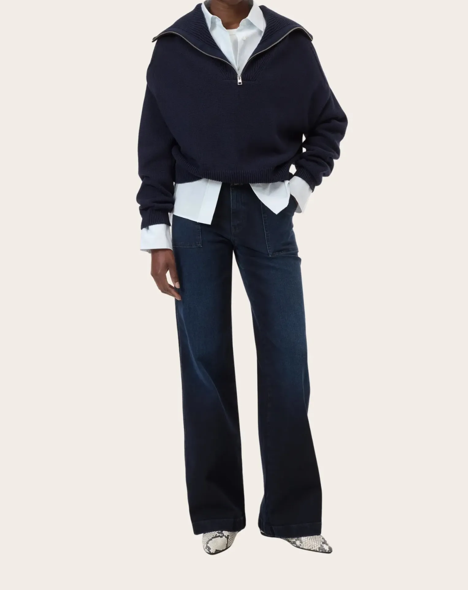 Aria flare jeans in cotton