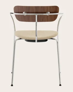 AV4 Pavilion Chairs with Armrests, Chrome Frame