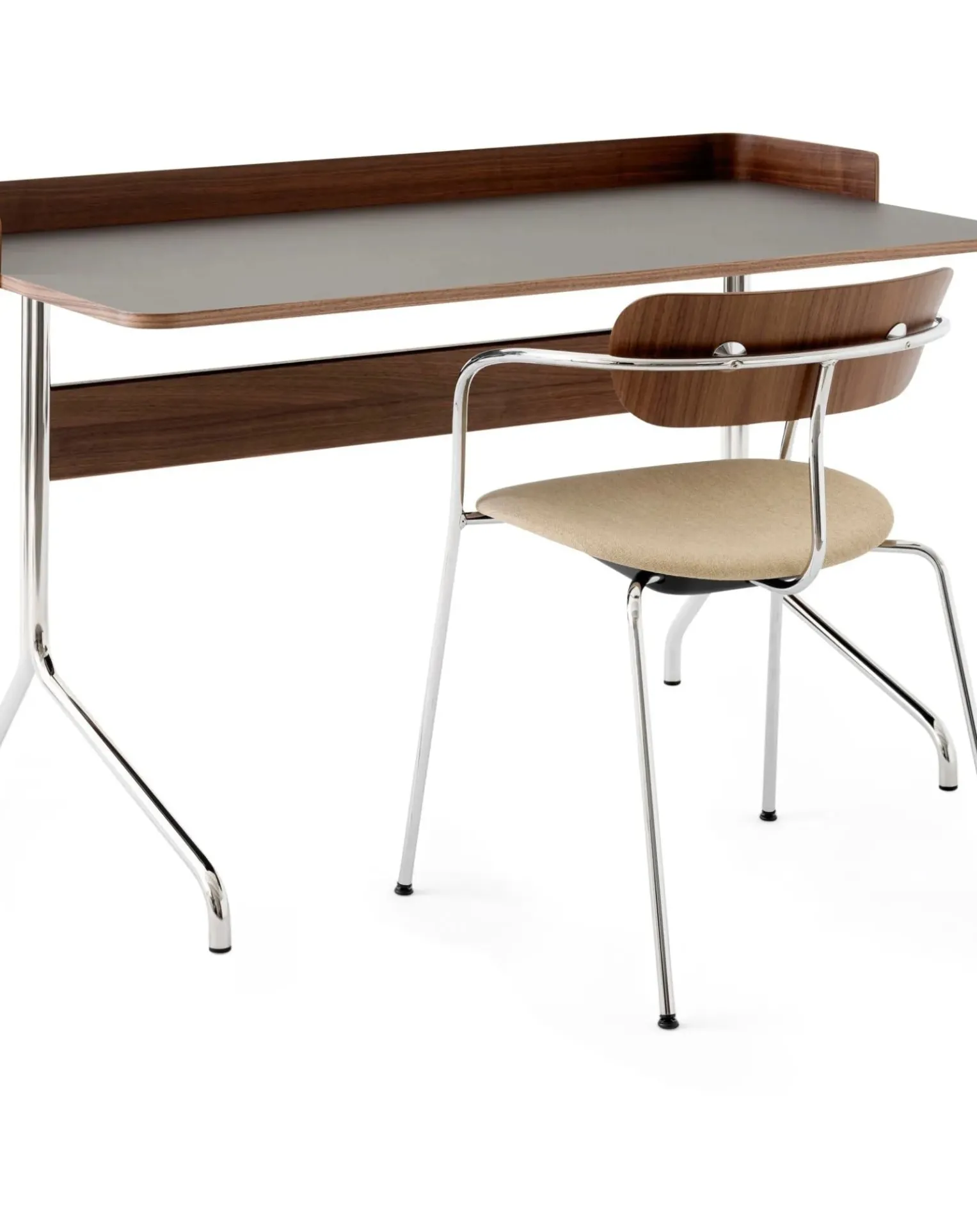 AV4 Pavilion Chairs with Armrests, Chrome Frame