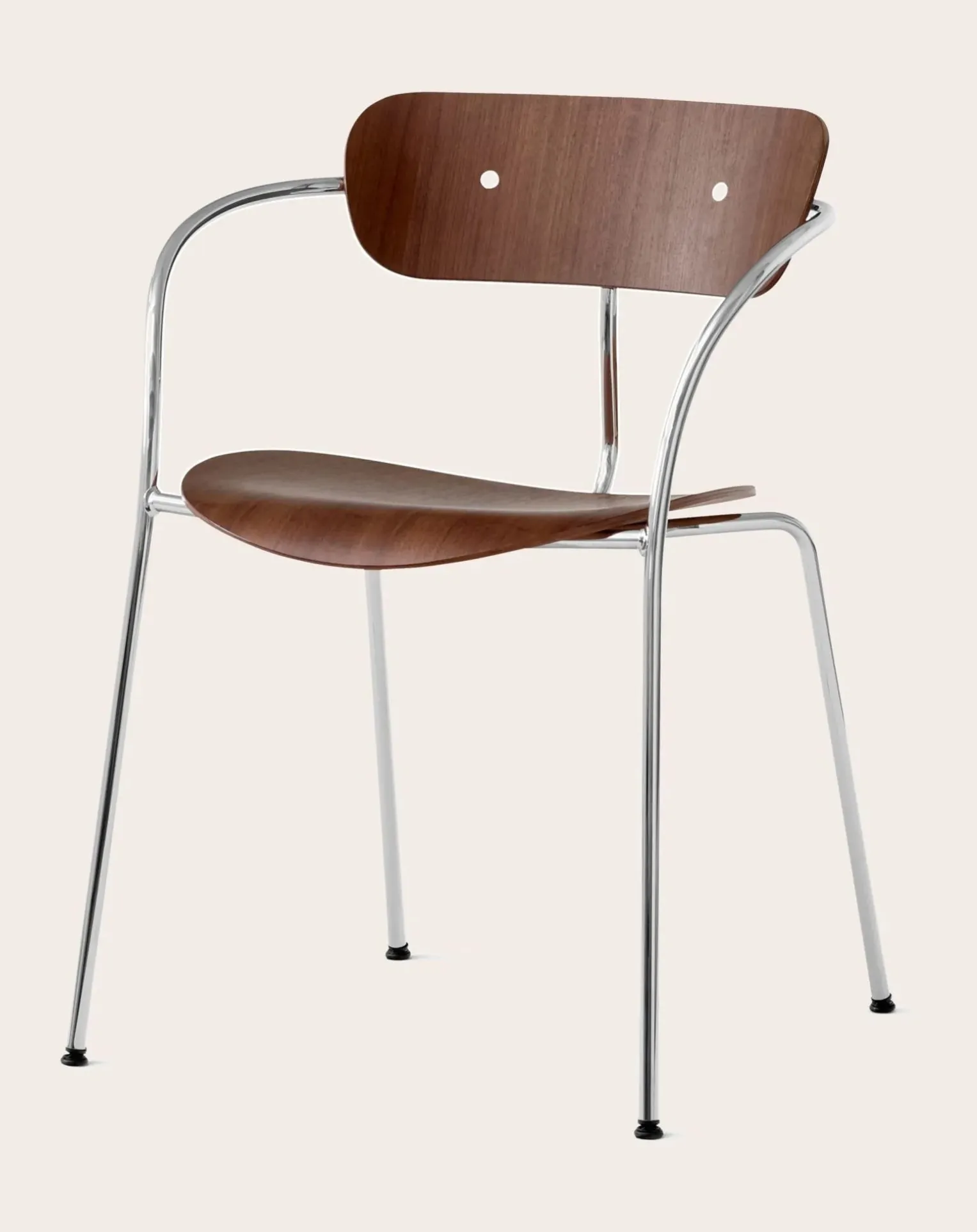 AV2 Pavilion Chairs with Armrests, Chrome Frame