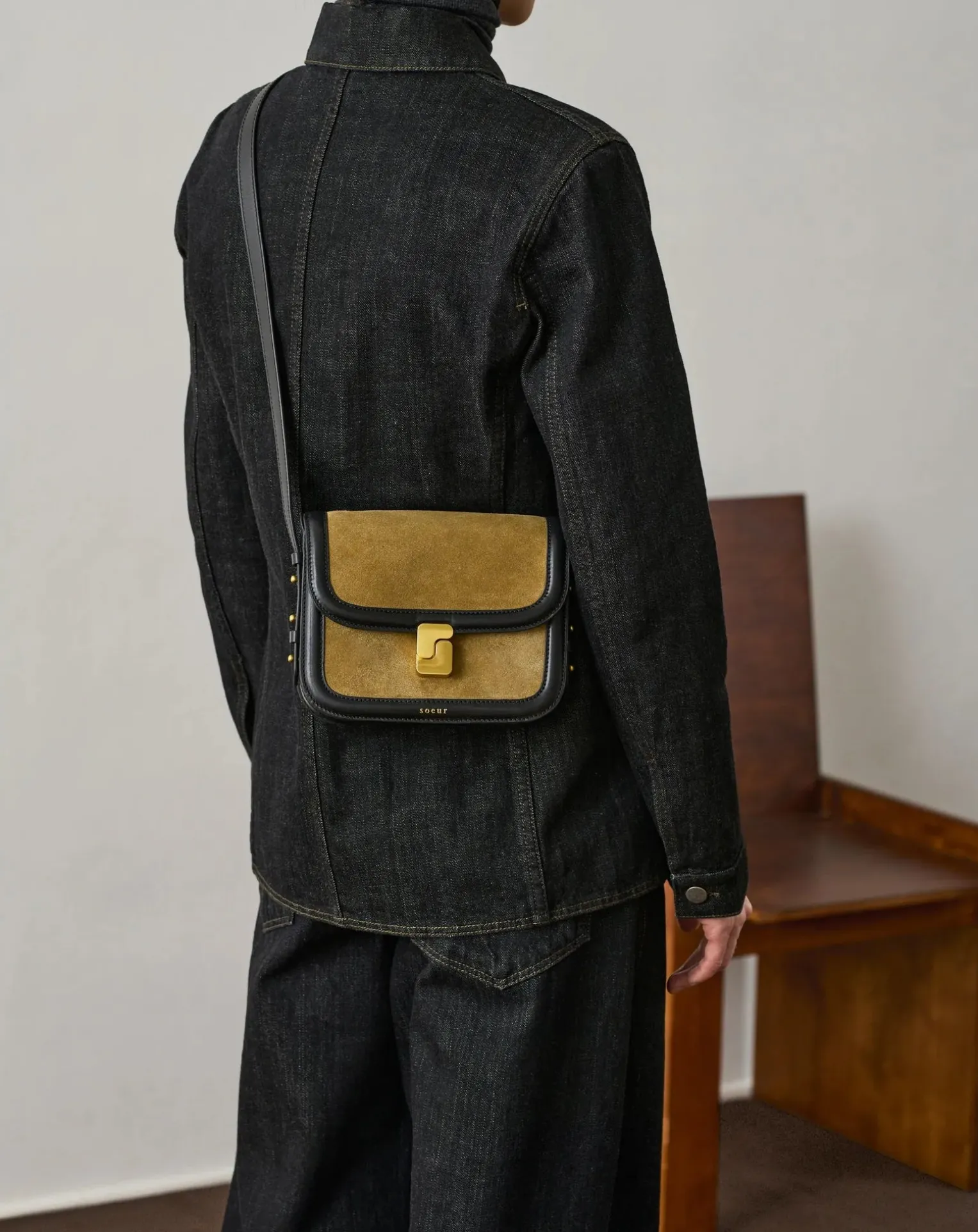 Bellissima Mini Bicolore Leather Croûte Bag