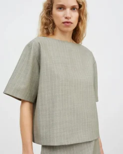 Blond Striped Wool Blouse