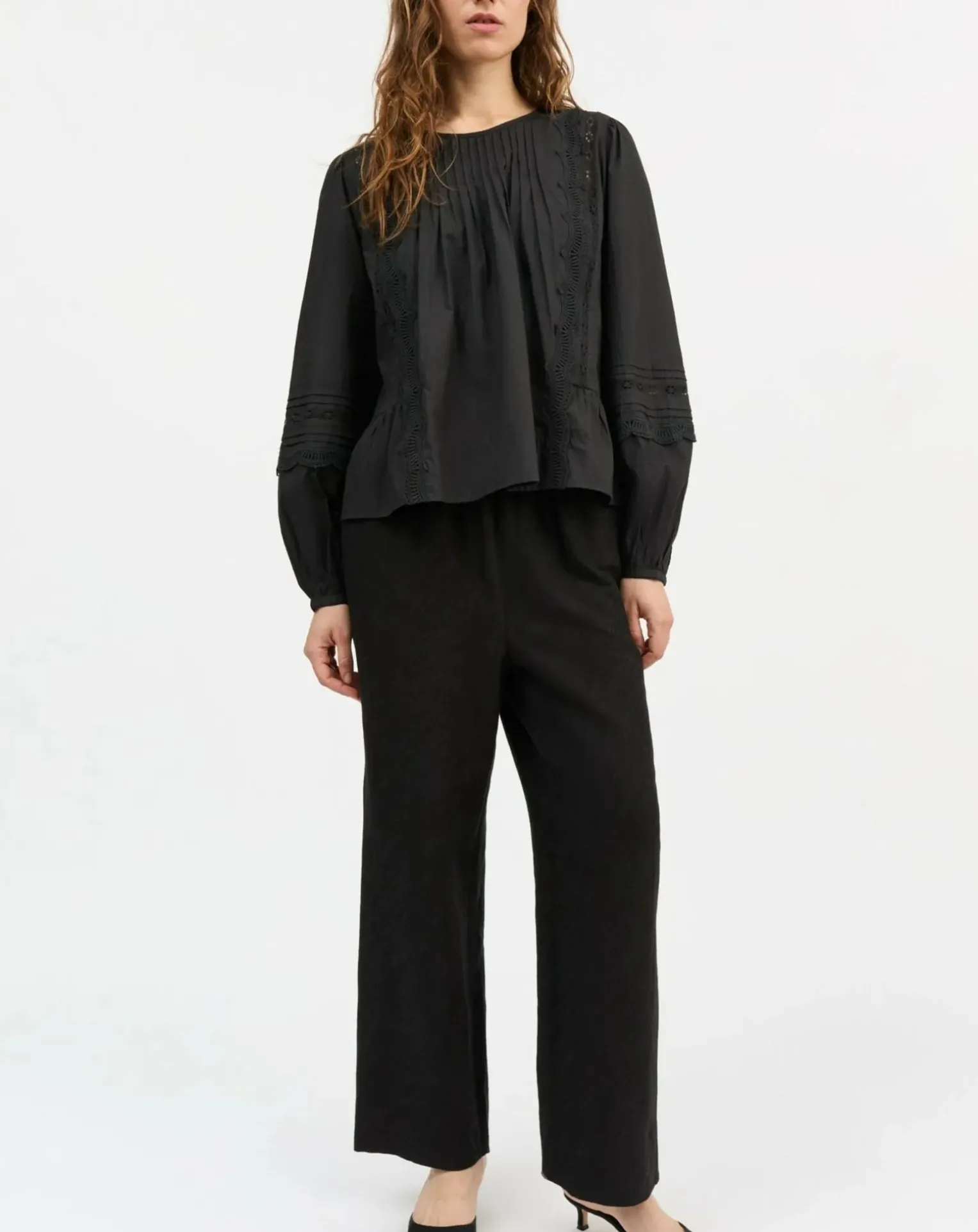 Blouse Leaf Buttoned Organic Cotton