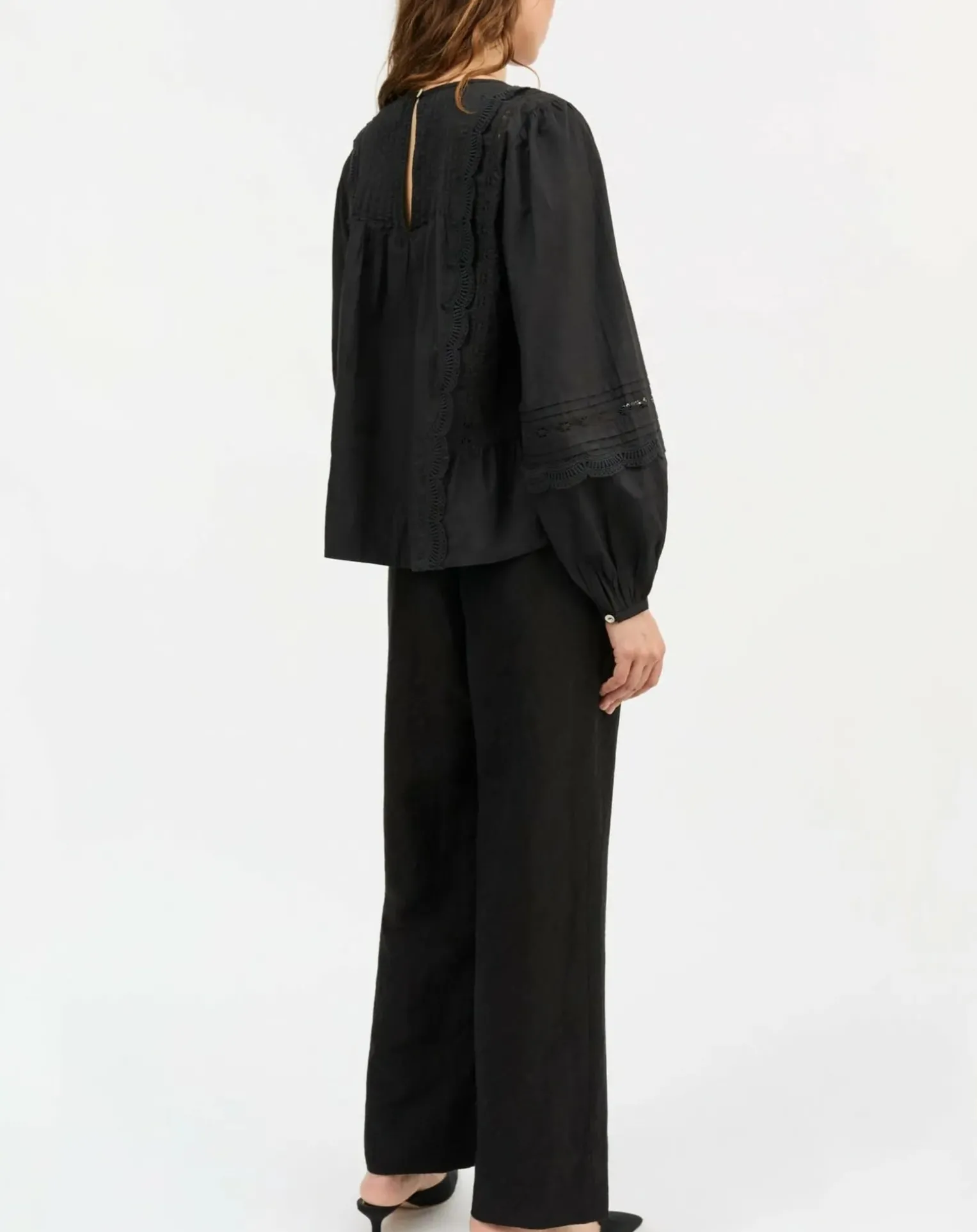 Blouse Leaf Buttoned Organic Cotton