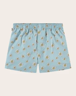 Blue Flowers Organic Cotton boxer shorts