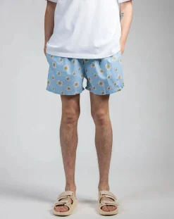Blue Flowers Organic Cotton boxer shorts