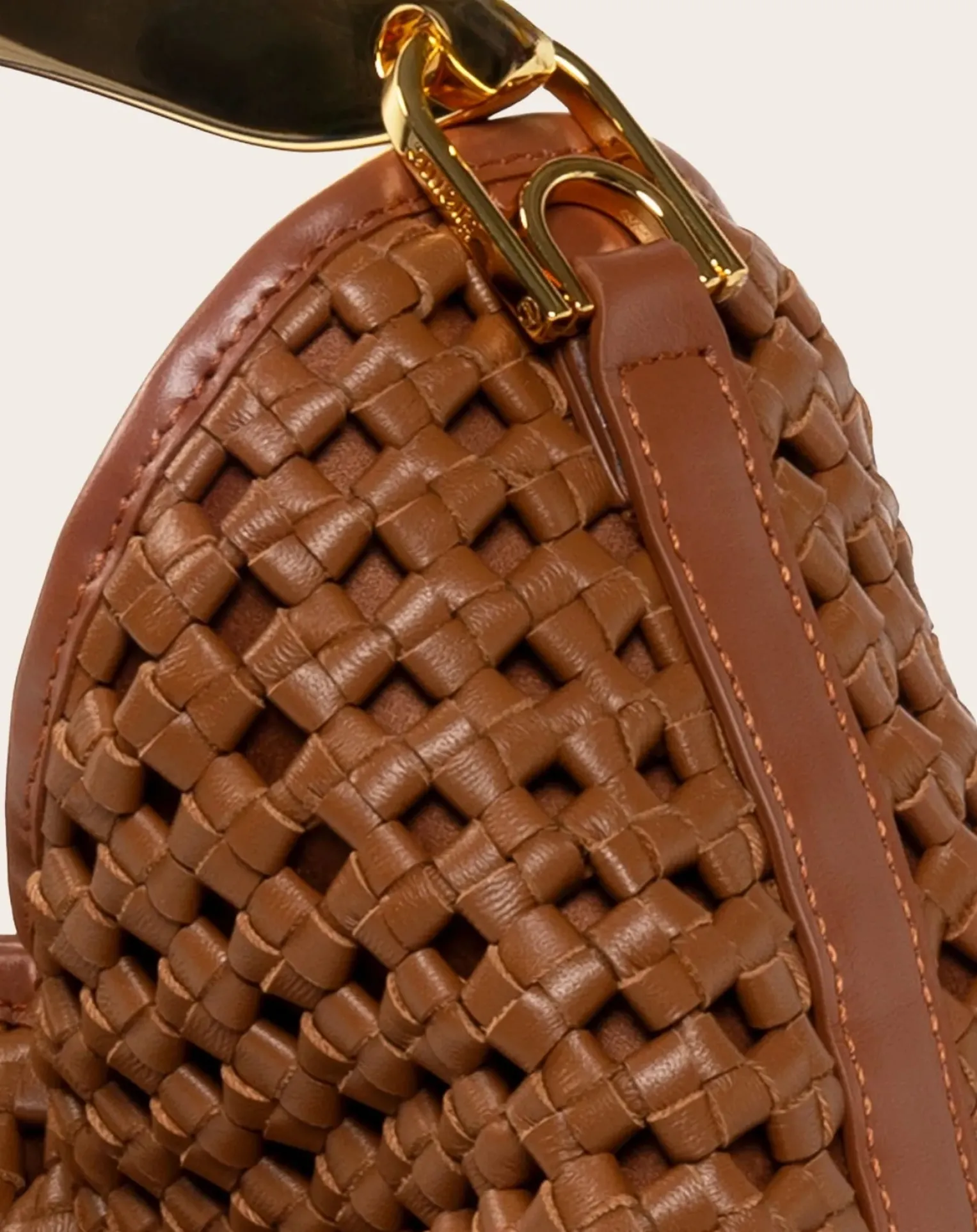 Boomerang Braided Leather Bag