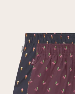 Boxers Icecream/Cherry Pack 2 Organic Cotton