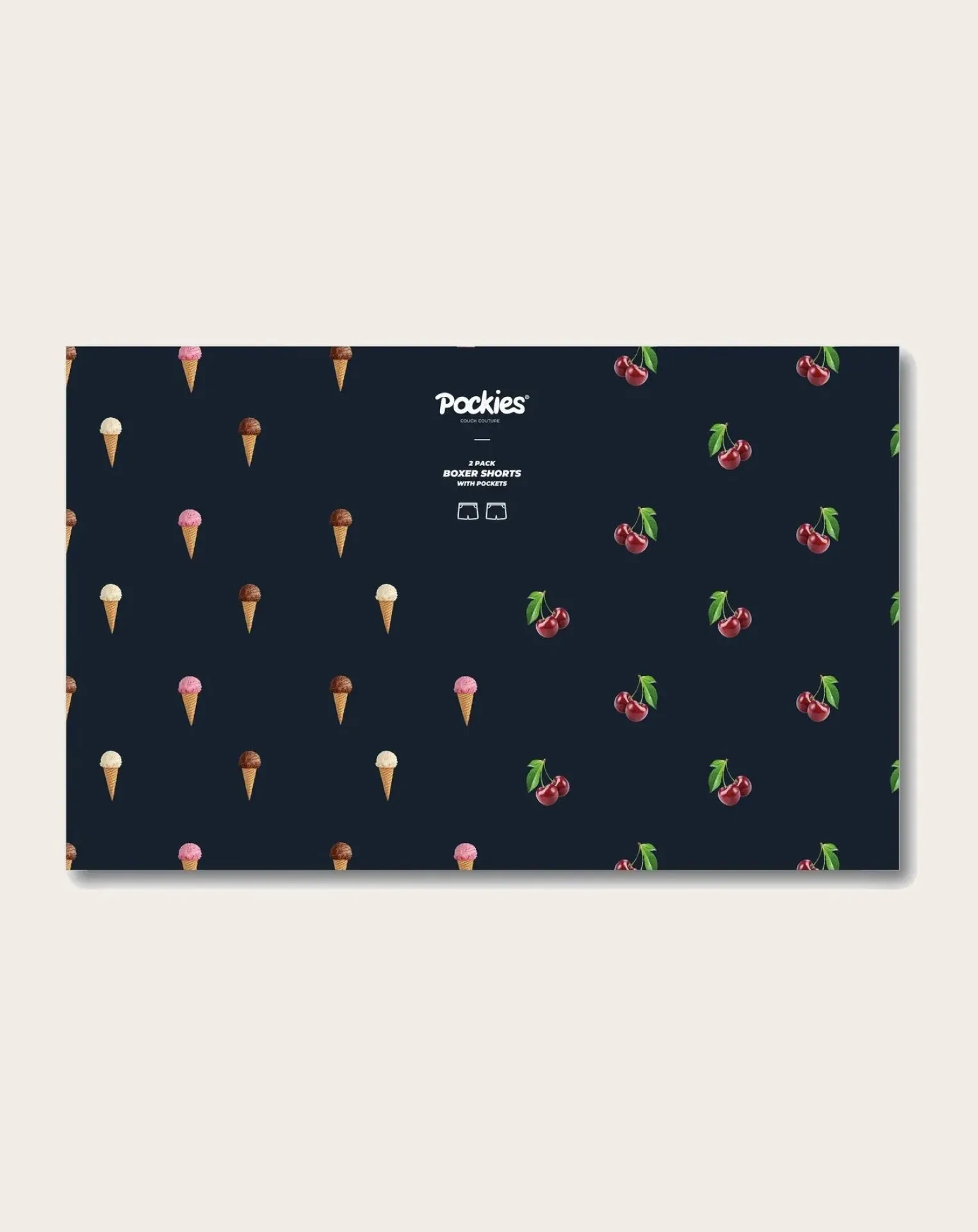 Boxers Icecream/Cherry Pack 2 Organic Cotton