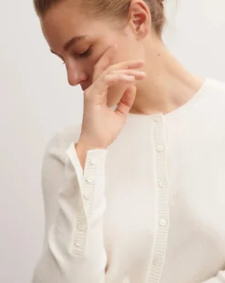 Cashmere Buttoned Sleeve Cardigan