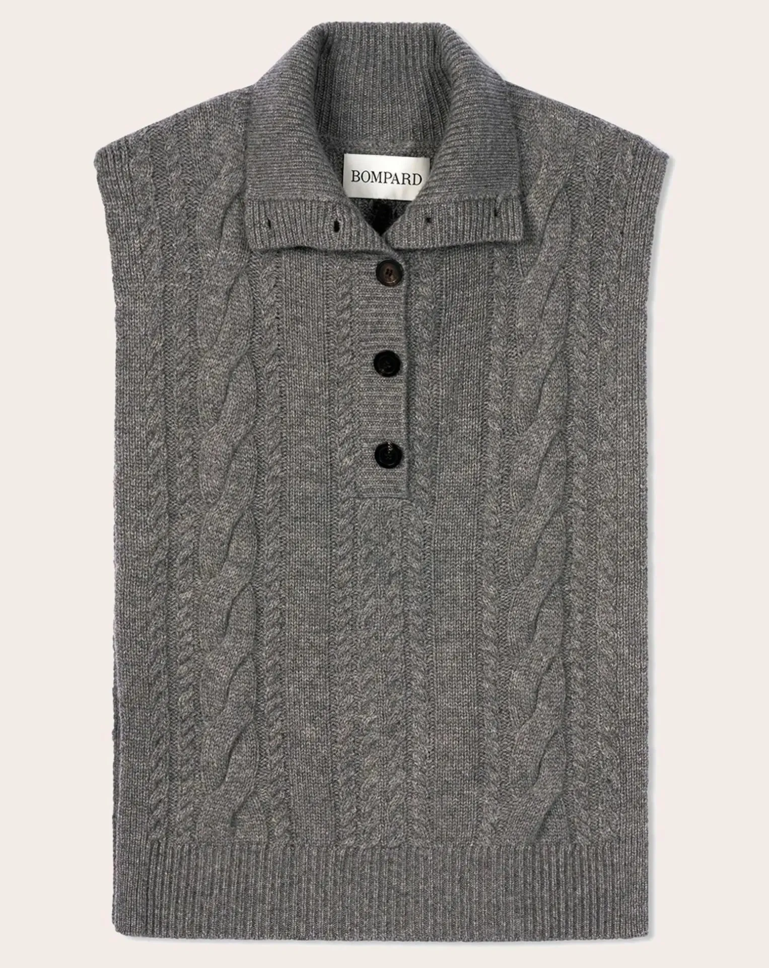 Cashmere Buttoned Twisted Plastron