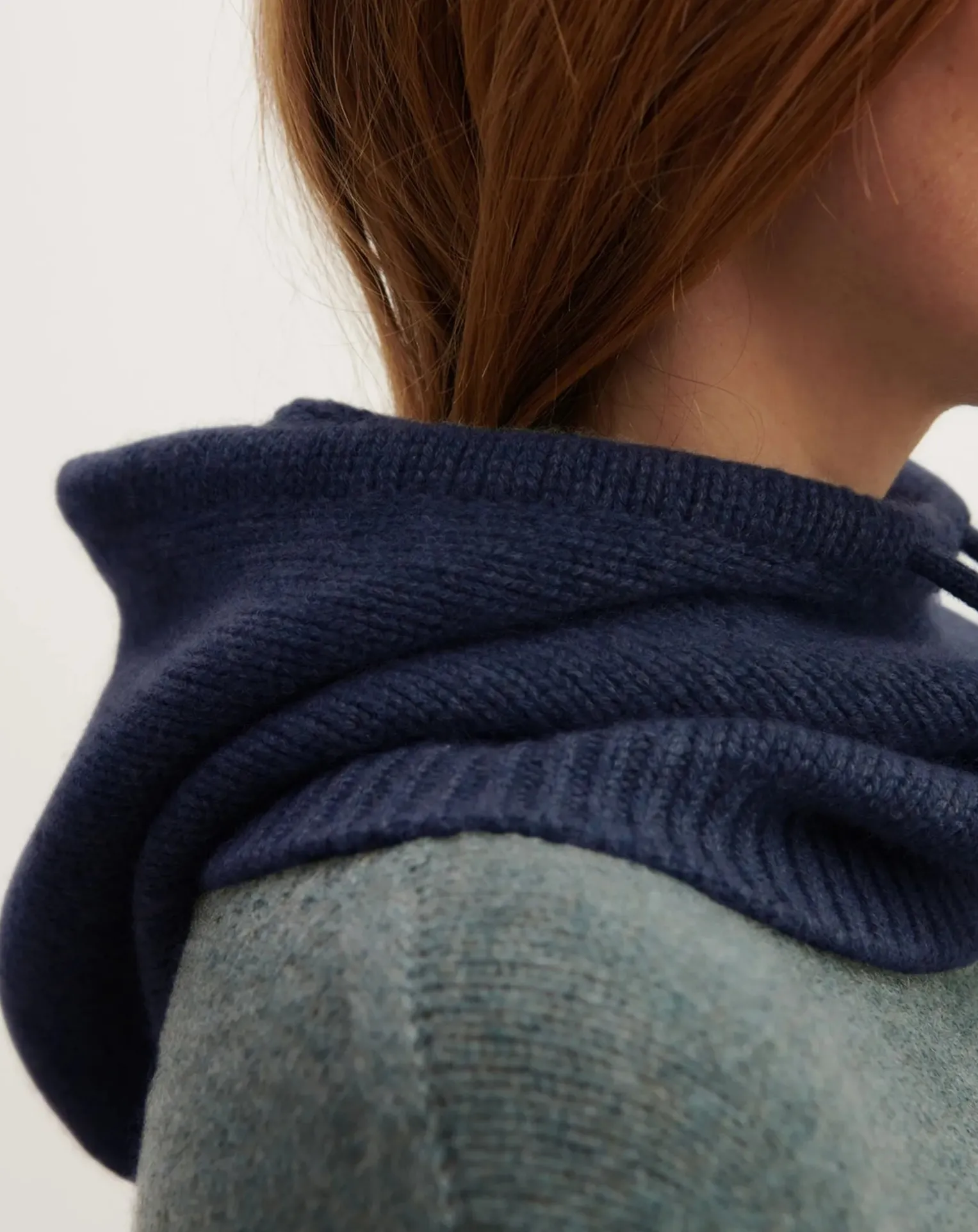 Cashmere cord balaclava