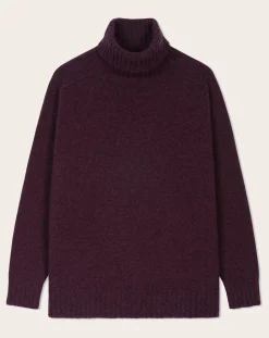 Cashmere Hammer Sleeve Turtleneck Sweater