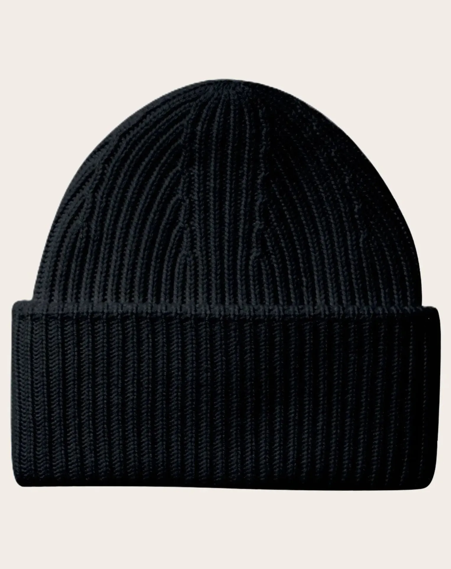 Cashmere ribbed hat