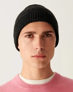 Cashmere ribbed hat