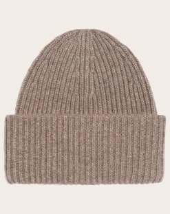 Cashmere ribbed hat