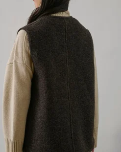 Chicago Virgin Wool Sleeveless Jacket