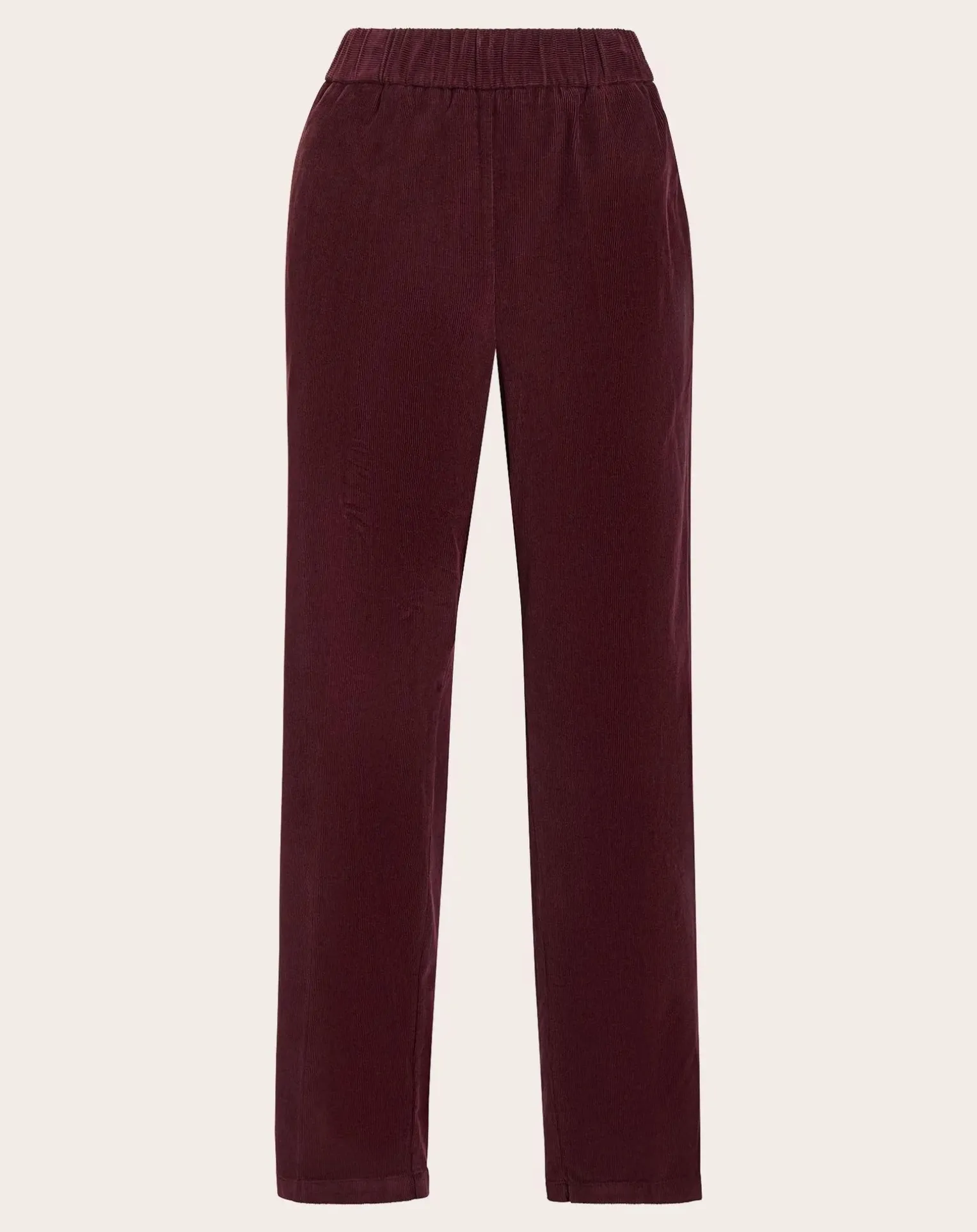 Corduroy Elasticated Straight-leg Pants