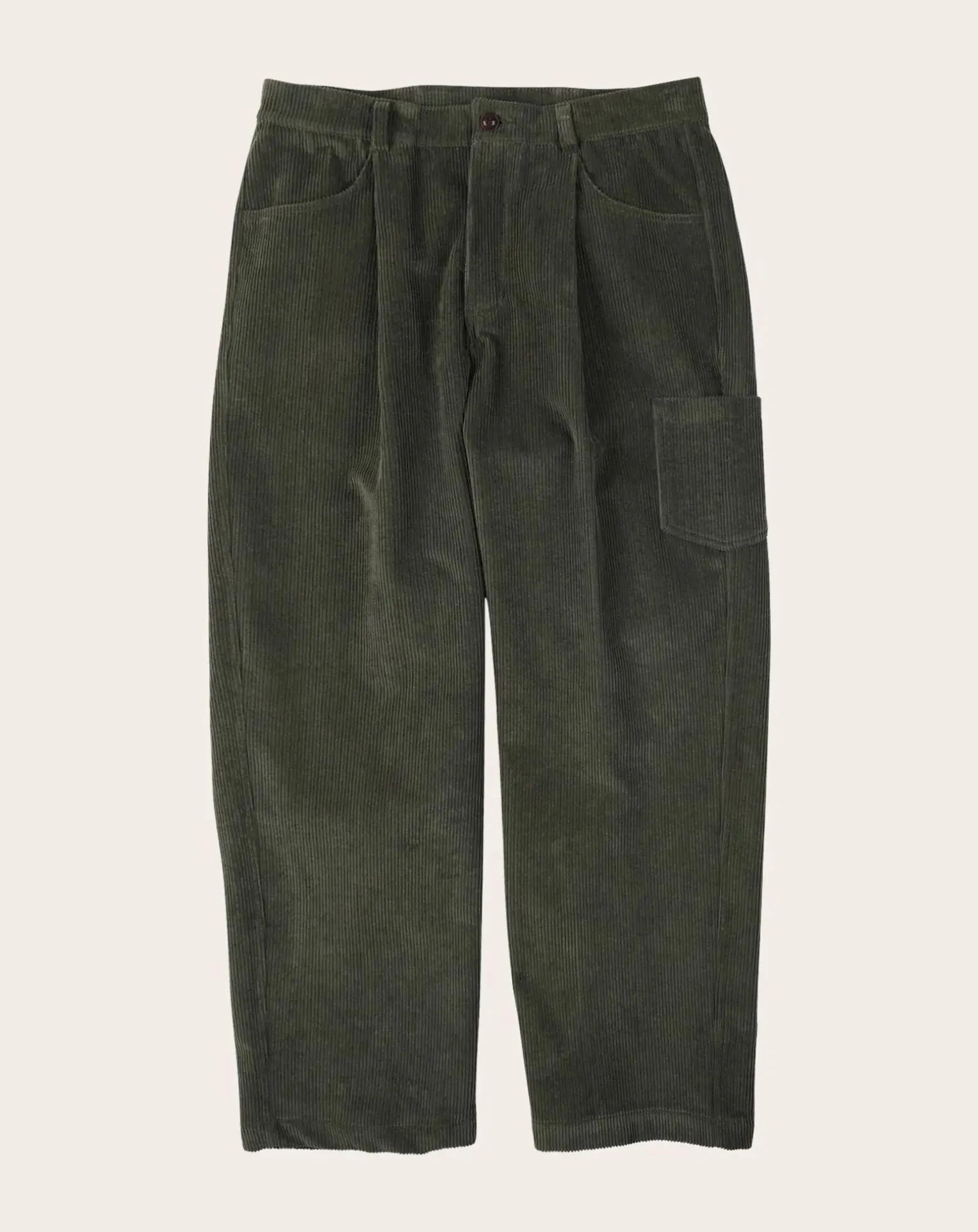Corduroy Wide One Tuck Cotton Pants