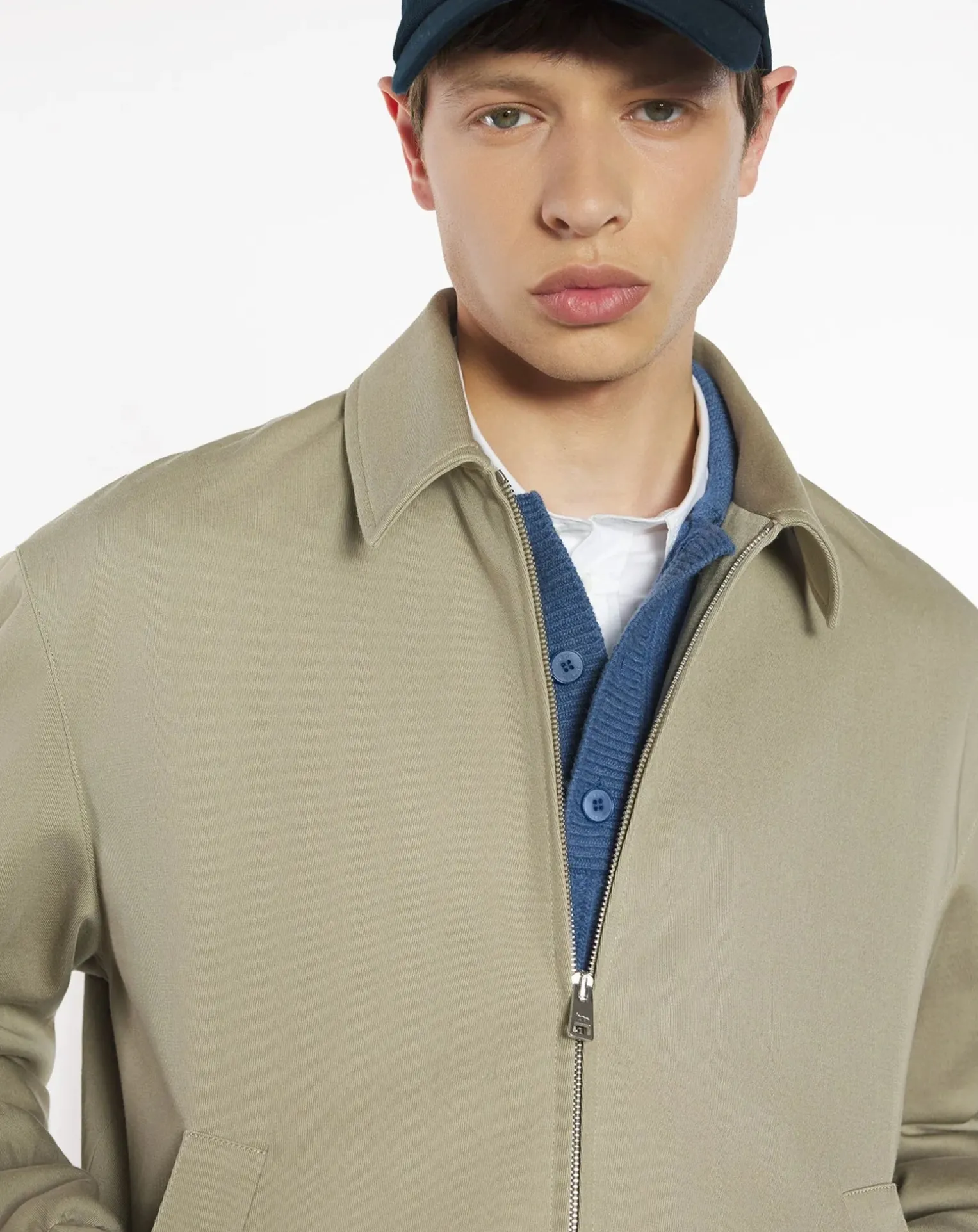 Cotton Elasticated Zip Jacket