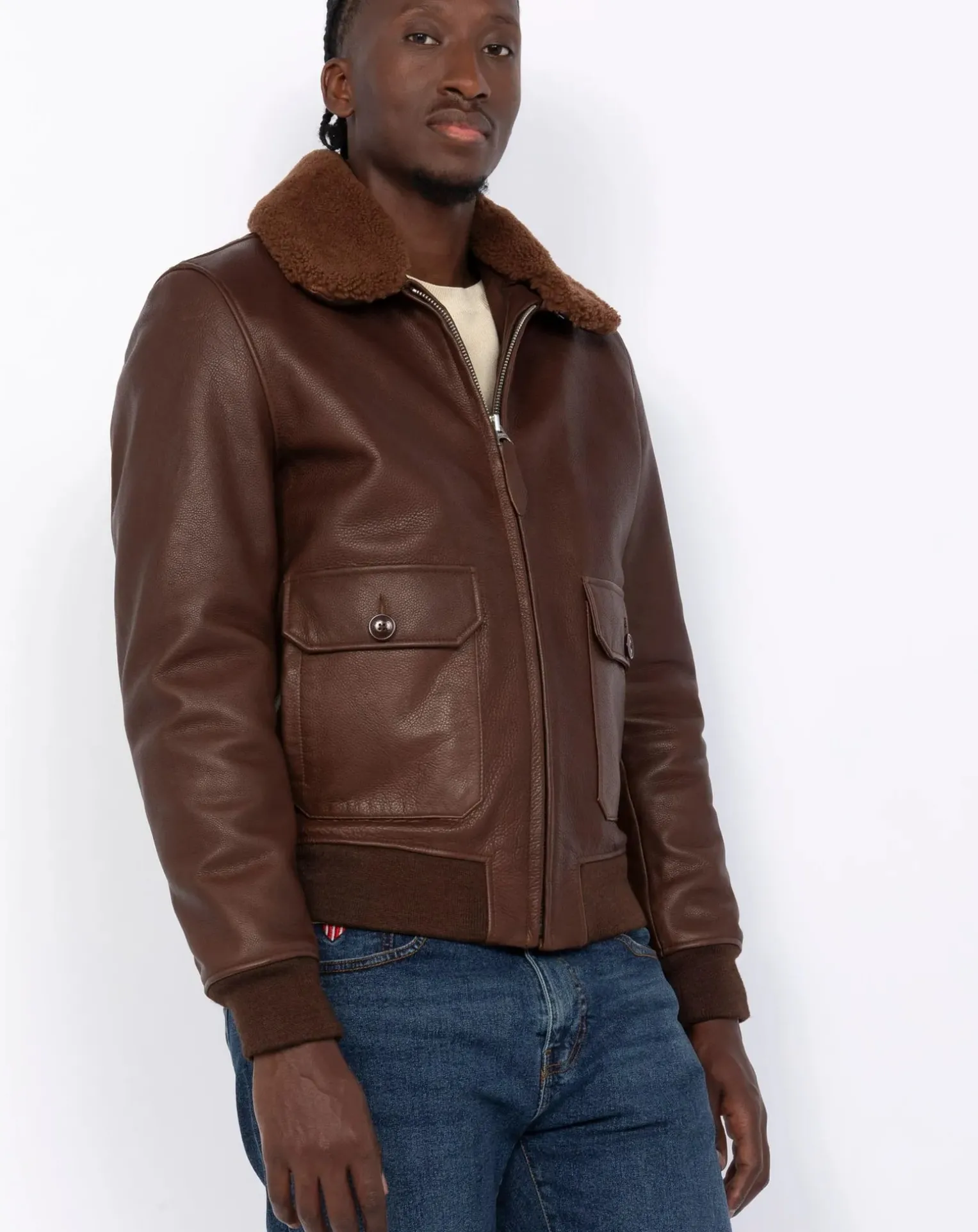Cowhide Leather Pilot Jacket