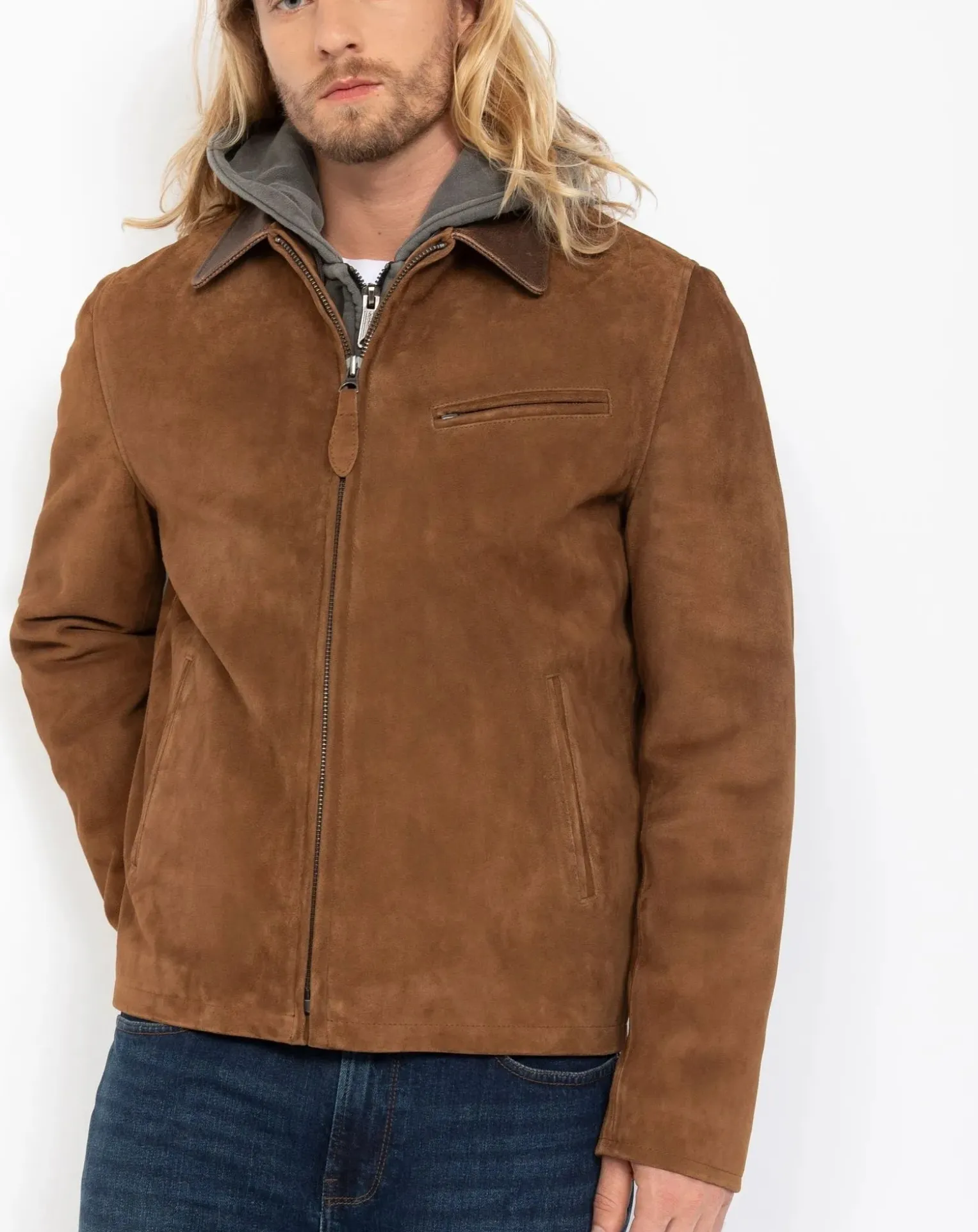 Cowhide Leather Worker Jacket