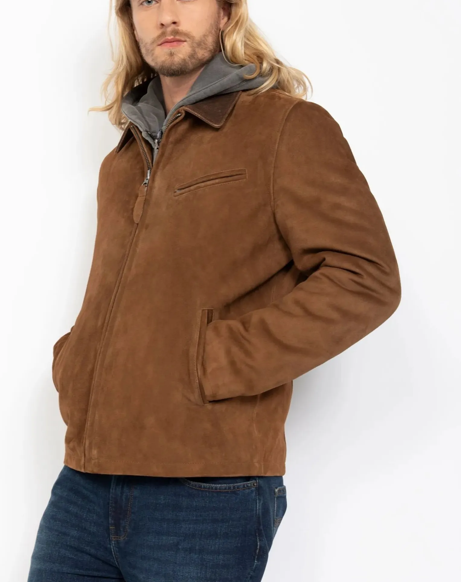 Cowhide Leather Worker Jacket