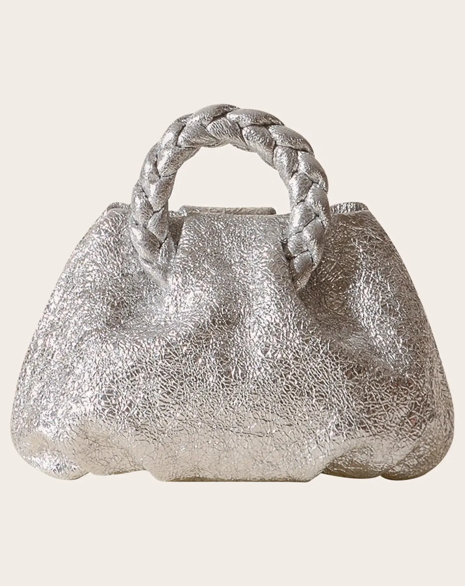 Crackle Metallic Bombon Bag