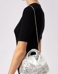 Crackle Metallic Bombon Bag