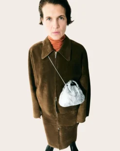 Crackle Metallic Bombon Bag