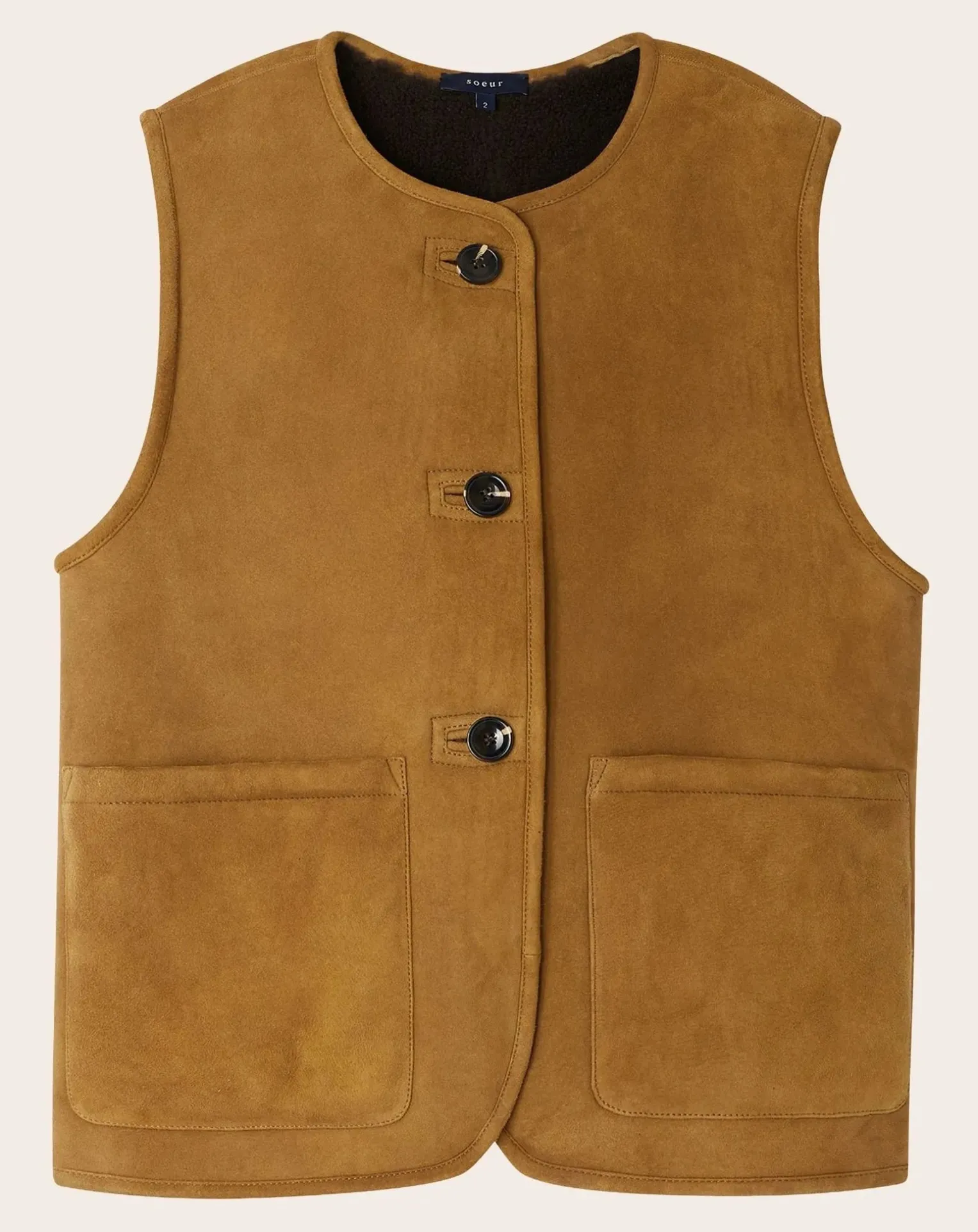 Duomo Leather Sleeveless Jacket