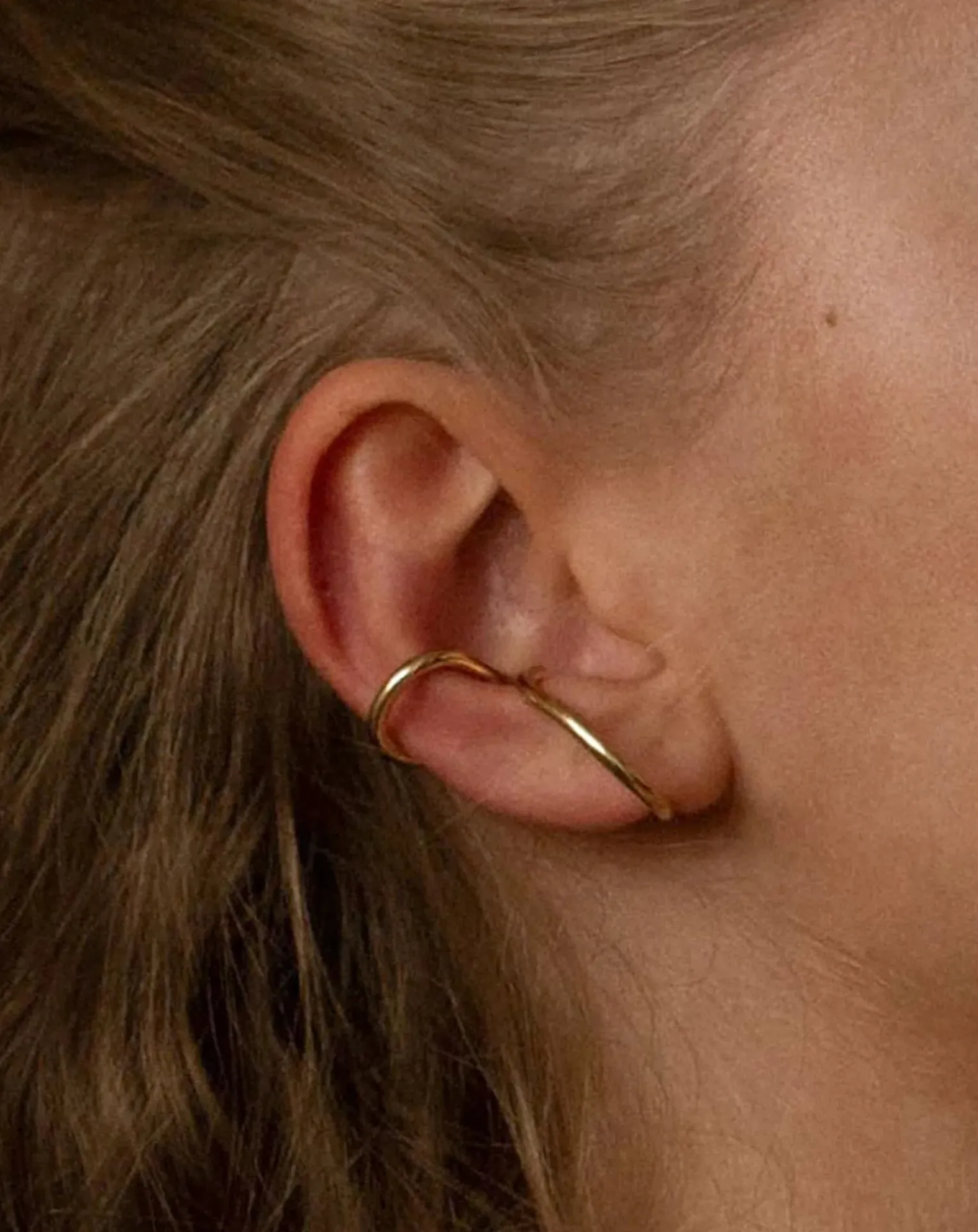 Earcuff gauche La Virtuose en plaqué or