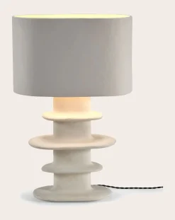 Earth papier-mâché table lamp, Marie Michielssen