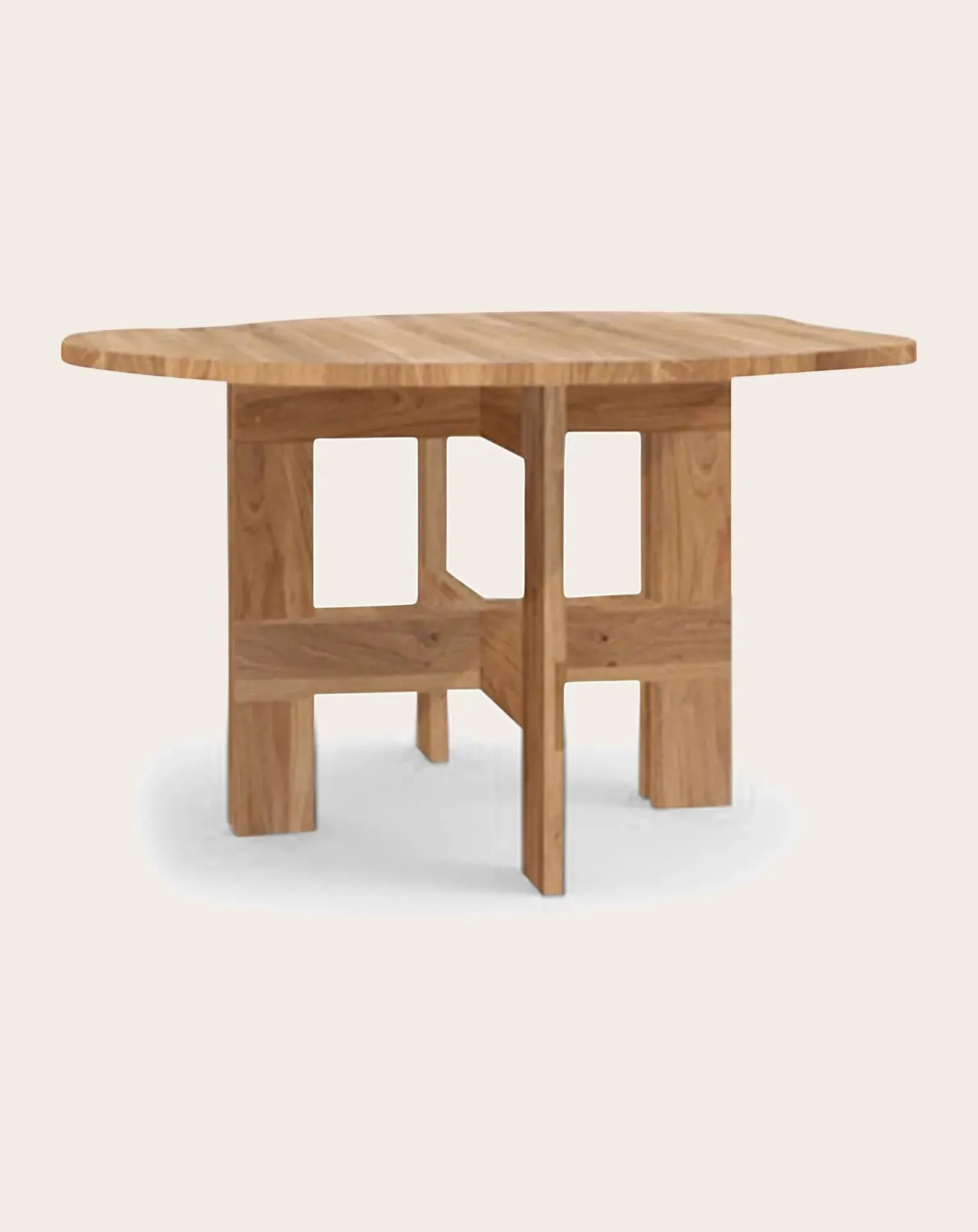 Farmhouse Irregular Shape Wooden Table