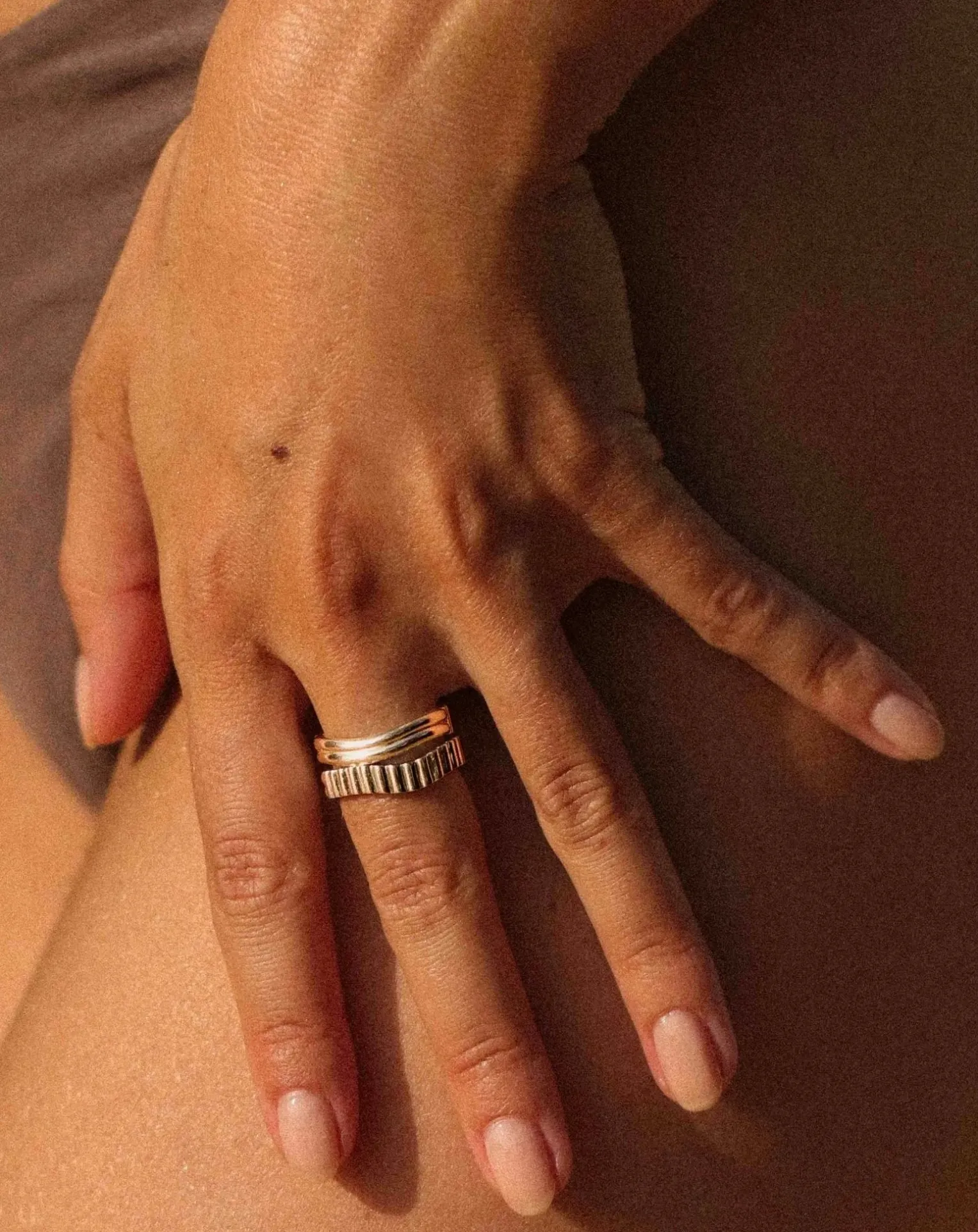 Gold-plated Memphis ring