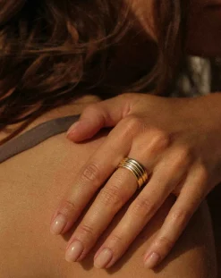 Gold-plated Memphis ring