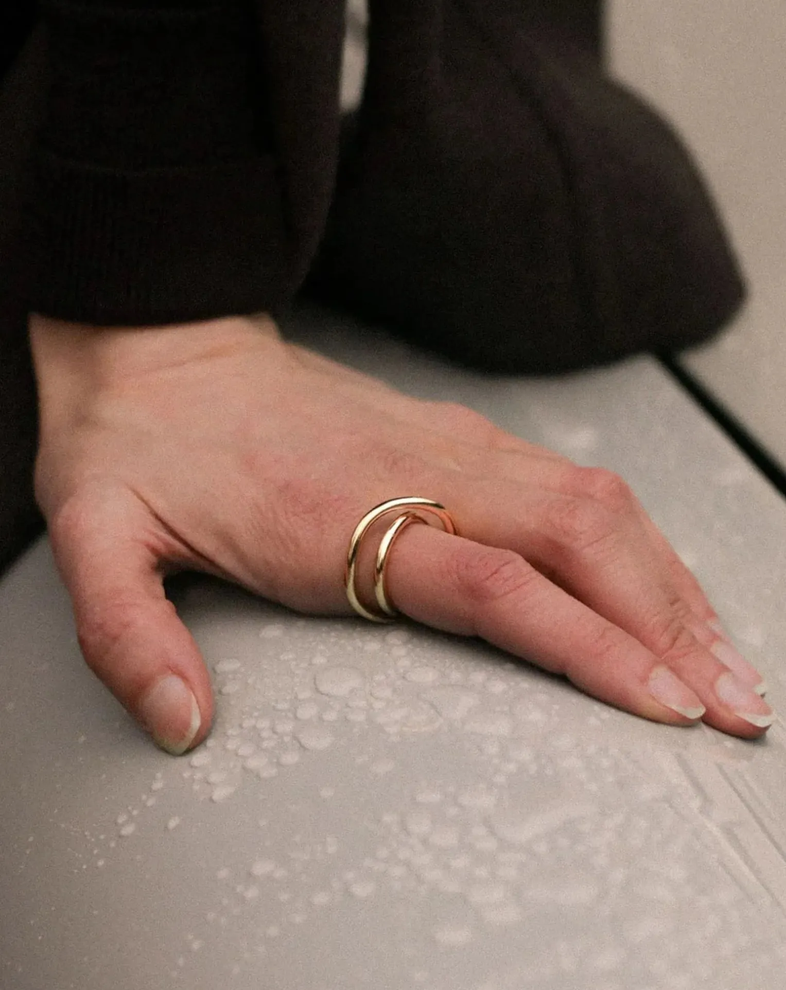 Gold-plated Shell ring