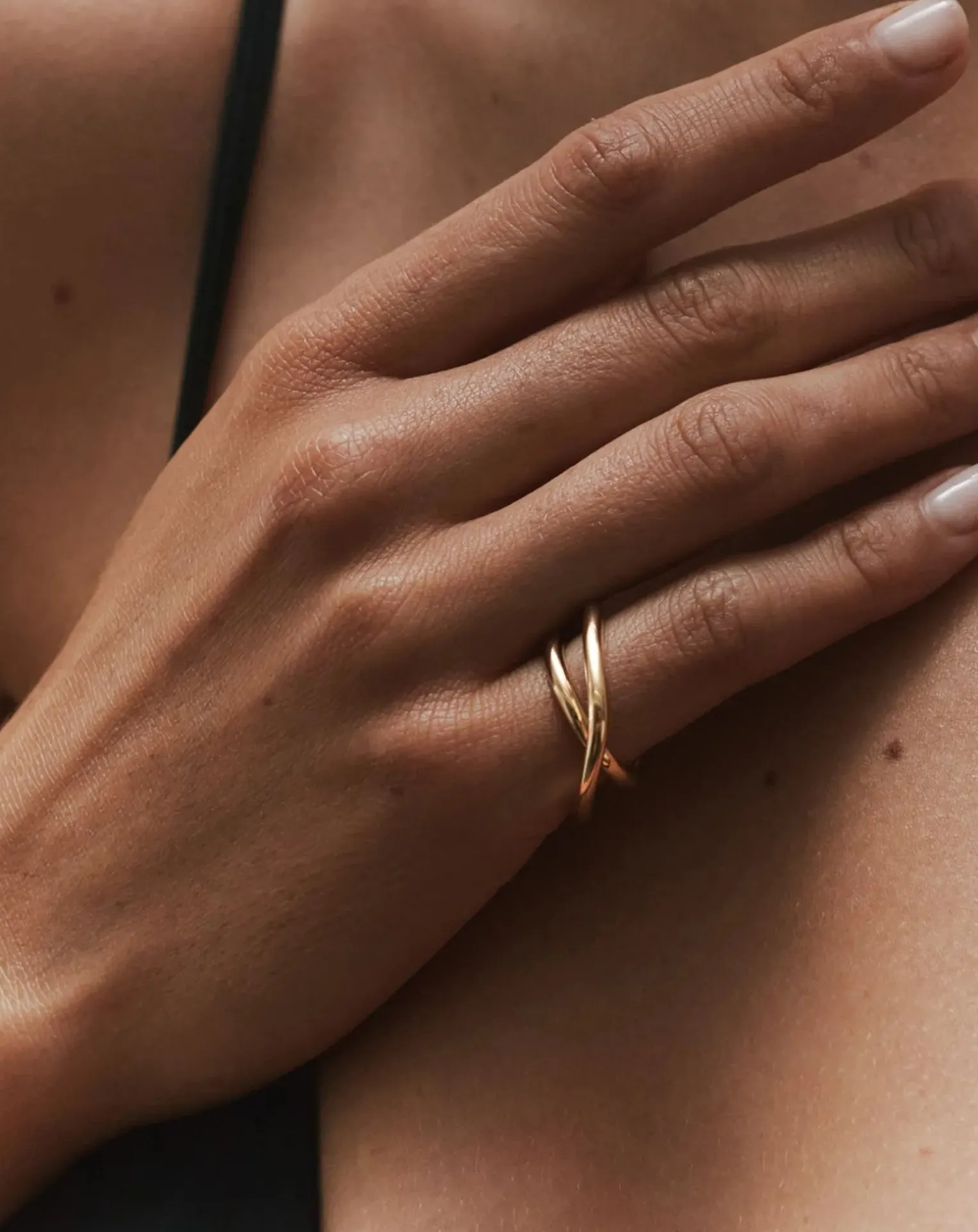Gold-plated Shell ring