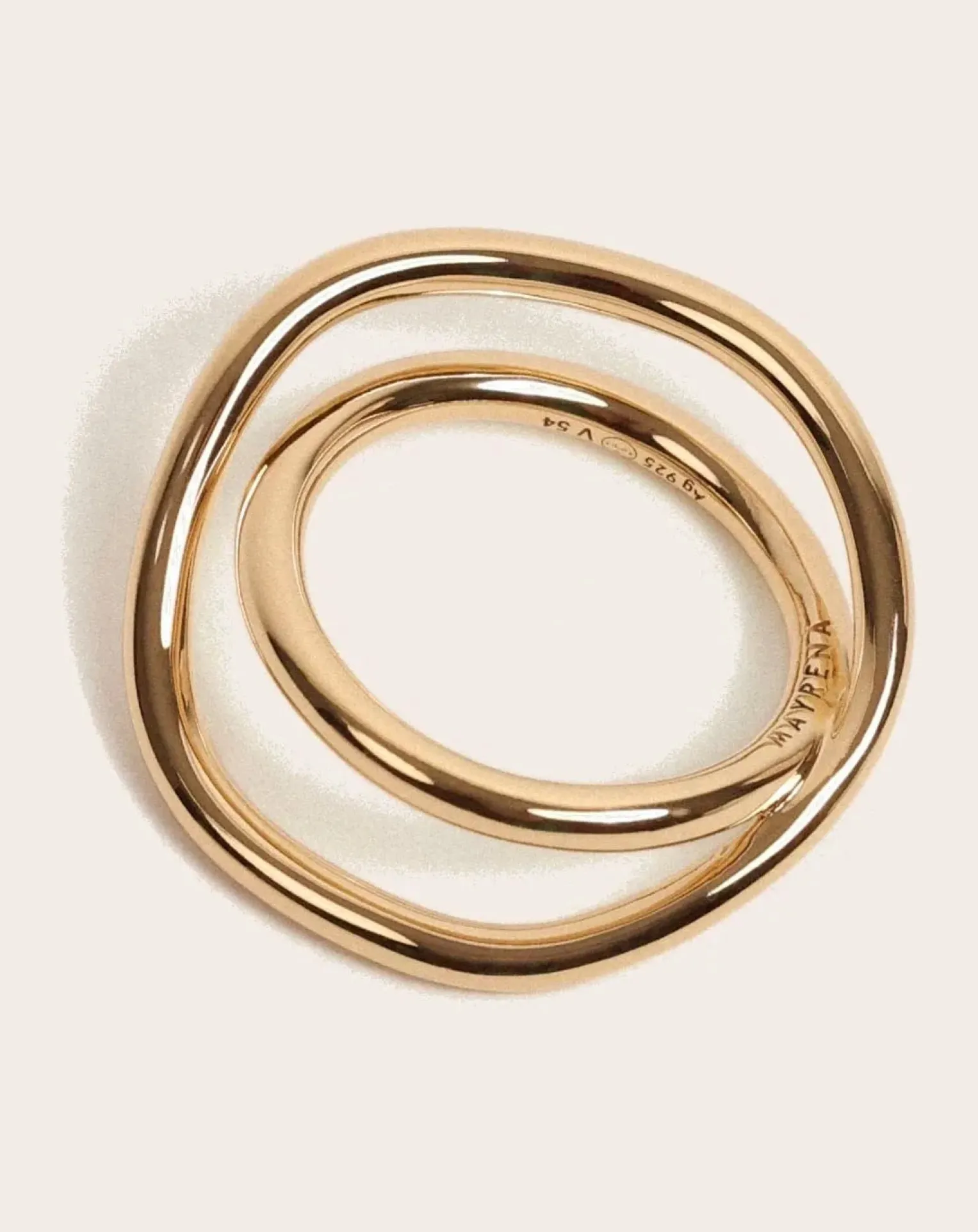 Gold-plated Shell ring