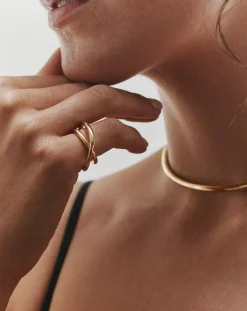 Gold-plated Shell ring