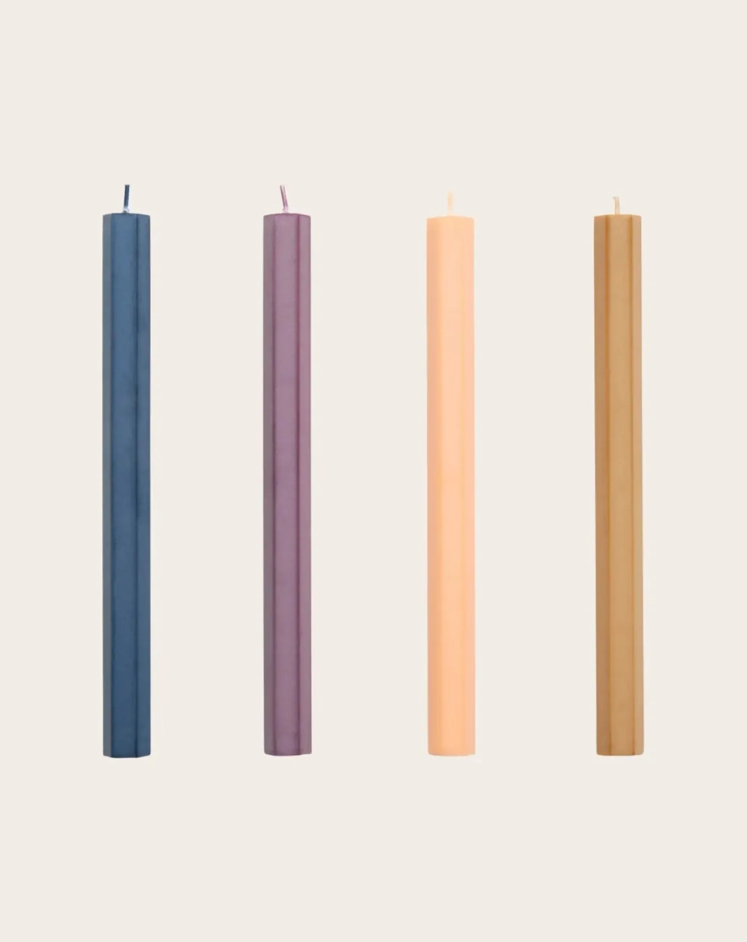 Hexagon Dark candles - Set of 4