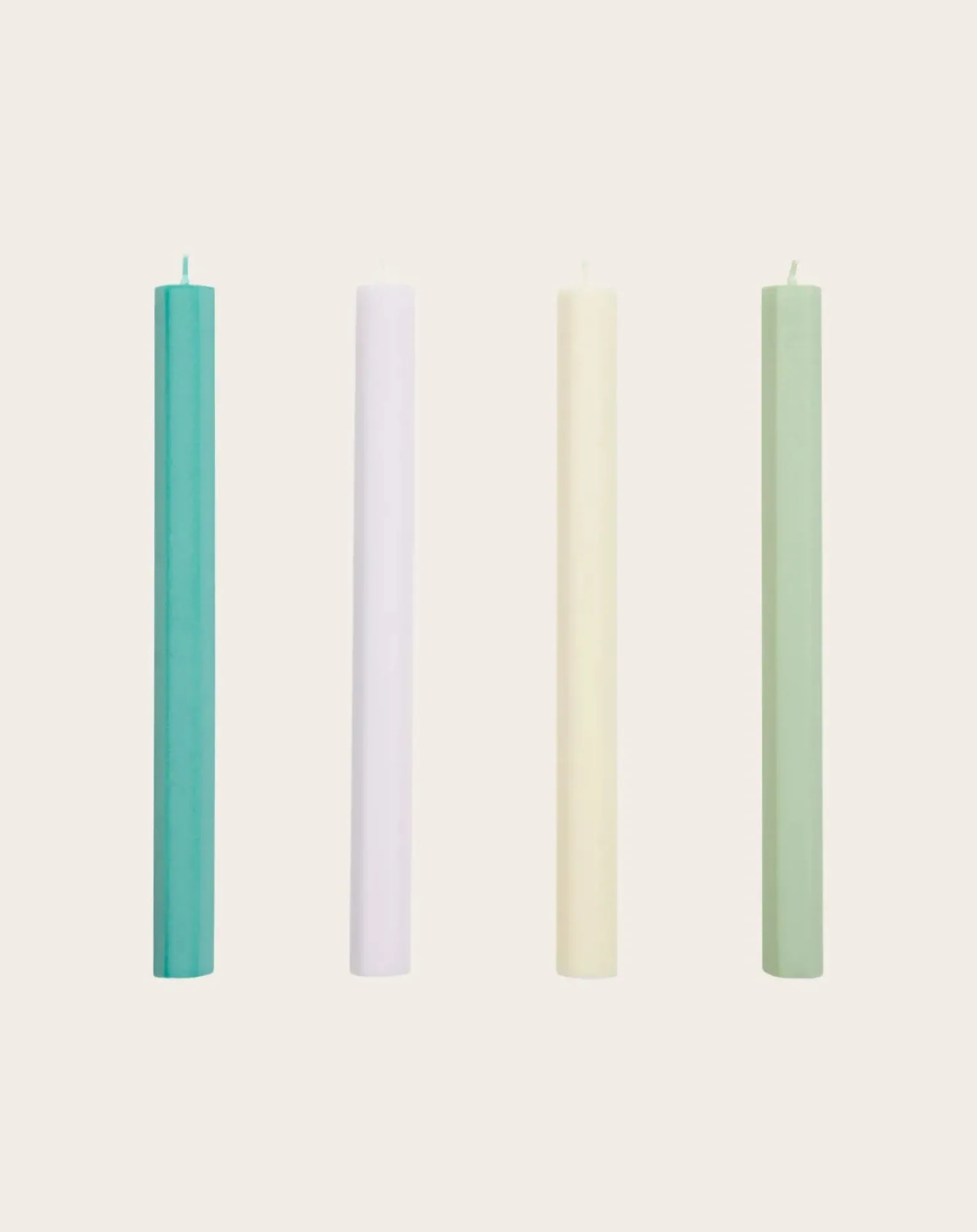 Hexagon Pastel candles - Set of 4
