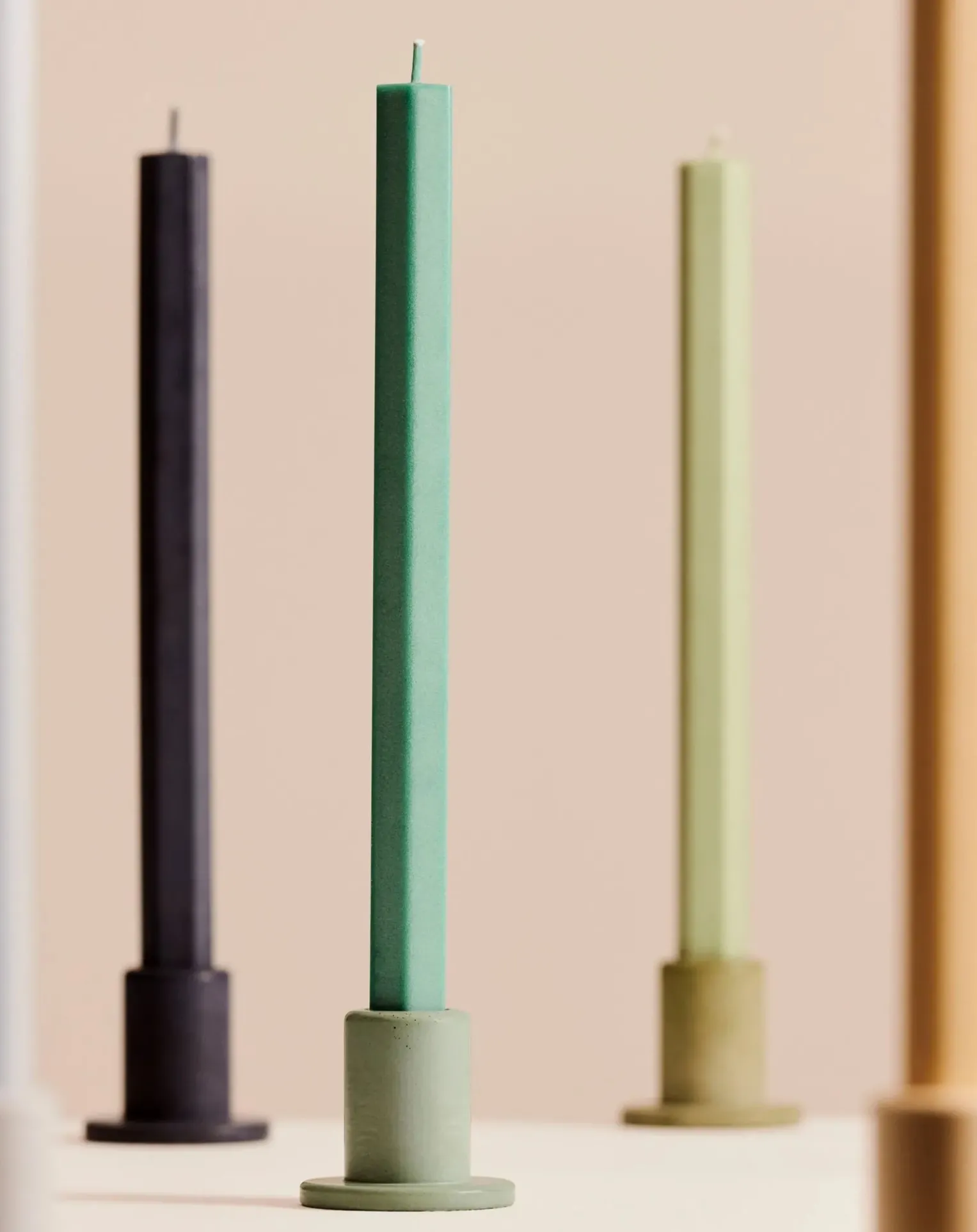 Hexagon Pastel candles - Set of 4