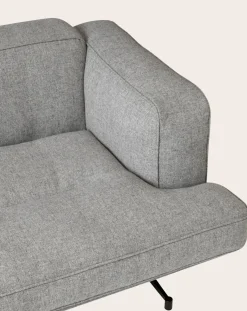 Inland AV22 2-Seater Sofa, Black Base