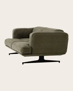 Inland AV22 2-Seater Sofa, Black Base