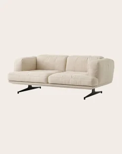 Inland AV22 2-Seater Sofa, Black Base