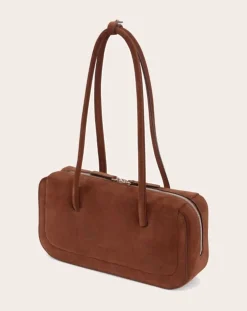 Lagune Bowling handbag in suede leather