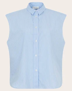 Laura Striped Sleeveless Shirt